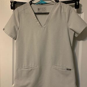 Figs Scrubs Space Grey XS Top